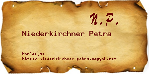 Niederkirchner Petra névjegykártya