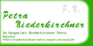 petra niederkirchner business card